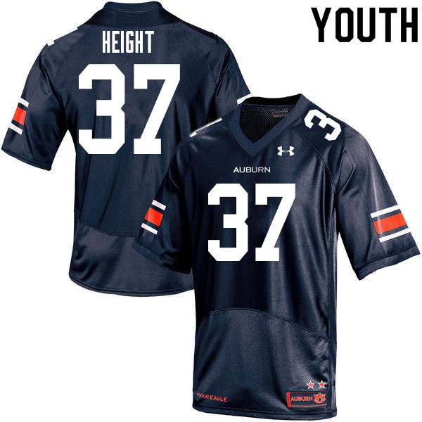 Youth #37 Romello Height Auburn Tigers College Football Jerseys Sale-Navy
